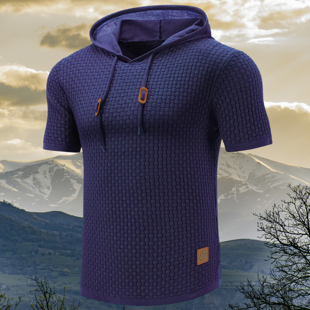 Korte Mouwen Sweatshirt met Capuchon voor Heren