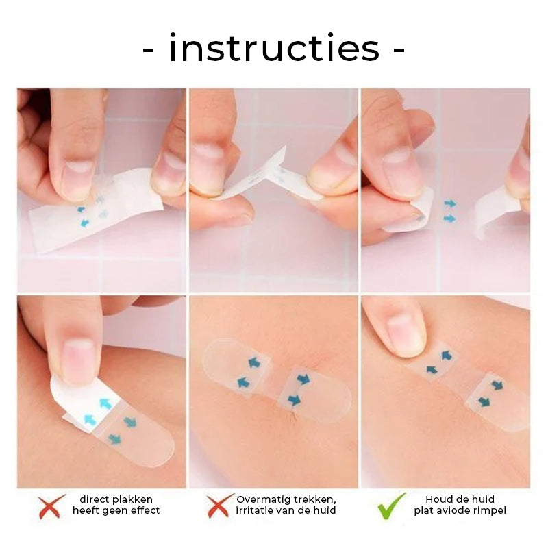 Onzichtbare Face Lift Tape 40 Stuks – Huidvriendelijke Gezichtslifting Strips Anti-Rimpel Huidversteviging V-Vorm Contouring voor Natuurlijke Lift