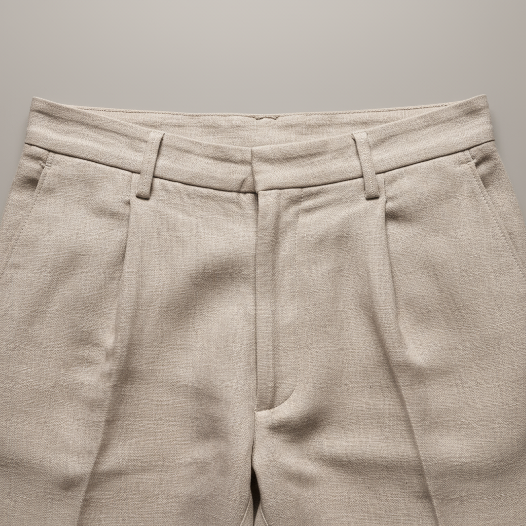 Linnen Broek Heren Comfortabele Rechte Pijp