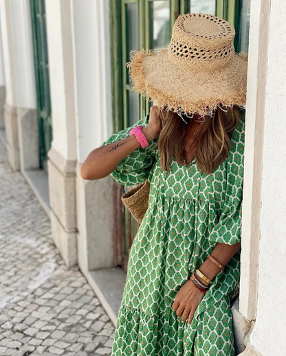 Dames Maxijurk Boho Stijl Katoen