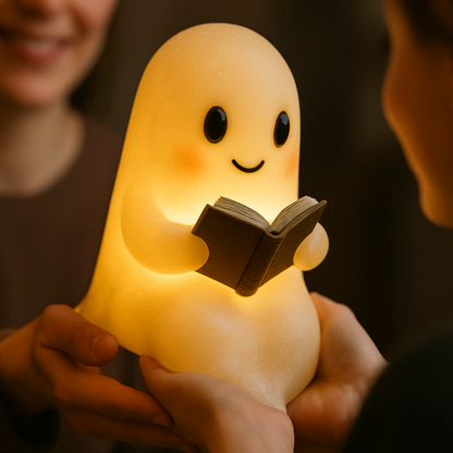 Spookjes Nachtlampje Handgemaakt Keramiek Warm Wit LED Sfeerverlichting Slaapkamer Cadeau