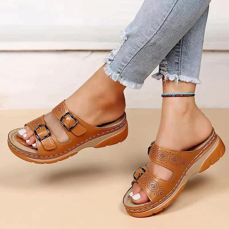 Comfortabele Orthopedische Sandalen met Parel Details