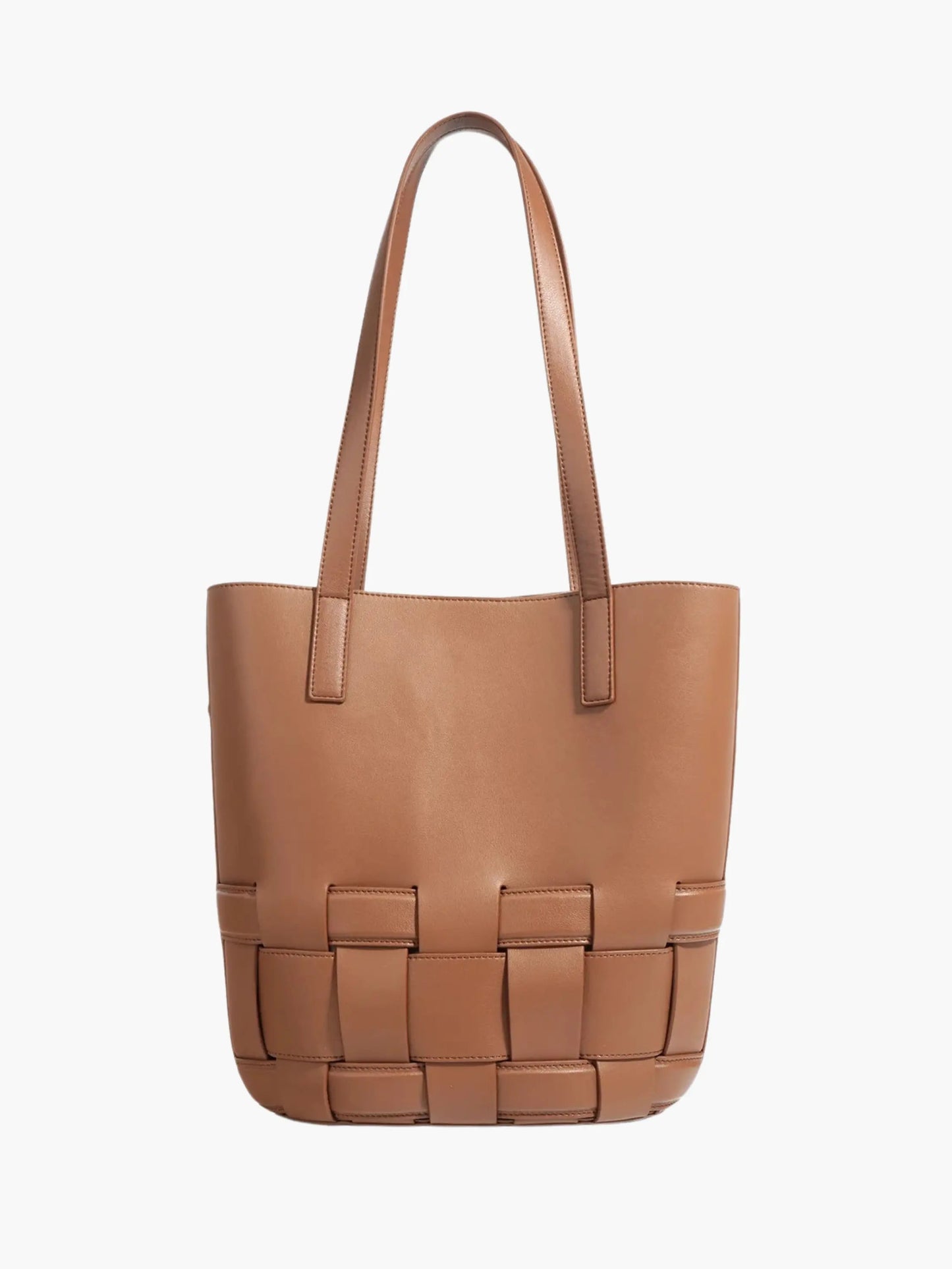 Leren Schouder tas voor Dames met Gevlochten Patroon