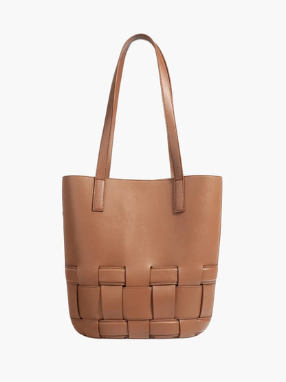 Leren Schouder tas voor Dames met Gevlochten Patroon