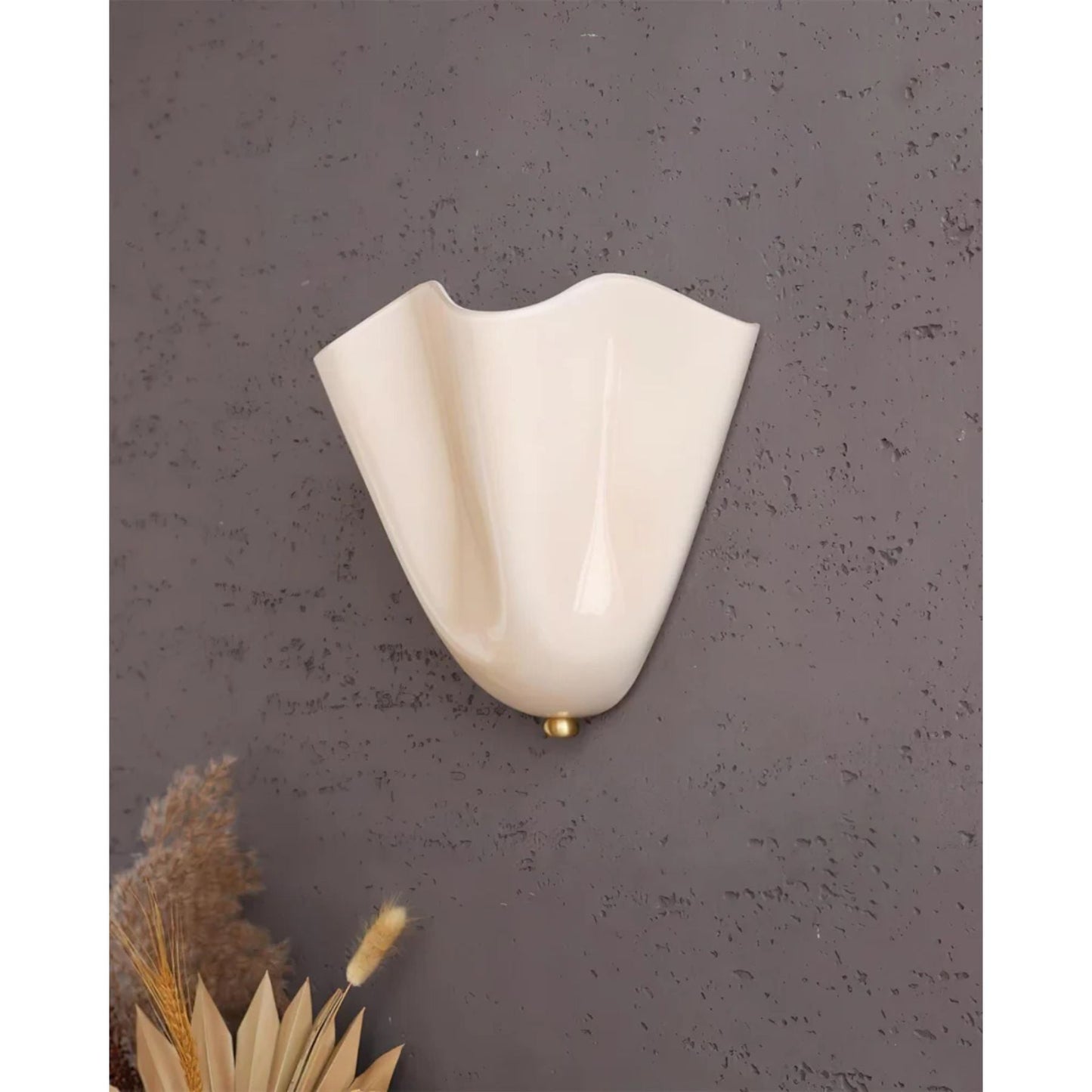 Glazen wandlamp 2x E27 glas beige badkamer hal woonkamer dimbare wandverlichting vochtbestendig