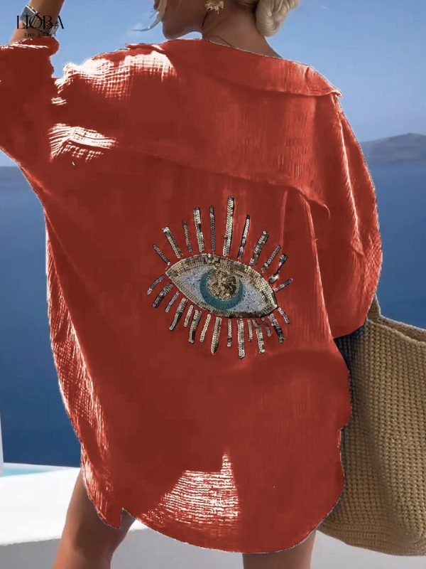Vrouwelijke Blouse met Oogprint