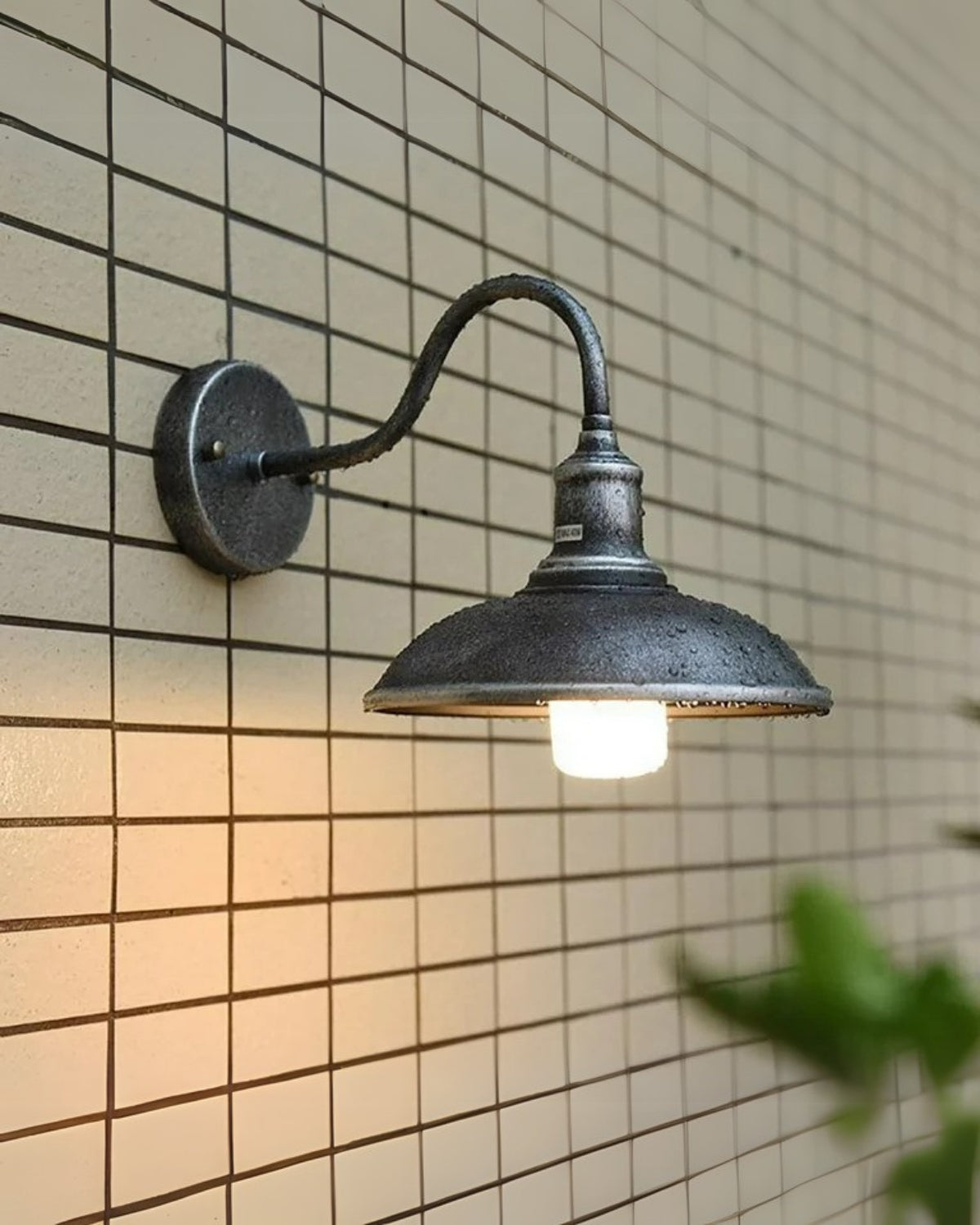 Vierkante Buitenlamp met Minimalistisch Frame Zwart Bruin Zilver 24x23cm 29x23cm Tuinverlichting Wandlamp Buiten Moderne Buitenlamp Terrasverlichting