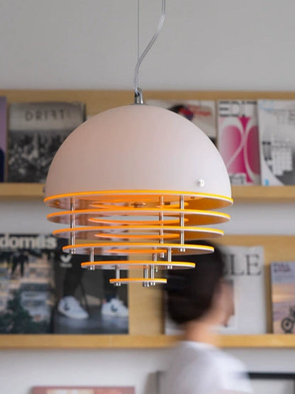 Stijlvolle Hanglamp Bauhaus Design Oranje-Wit Sfeerverlichting voor Moderne Interieurs
