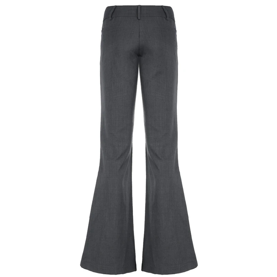 Elegante Broek Hoog Uitgesneden met Wijde Pijpen