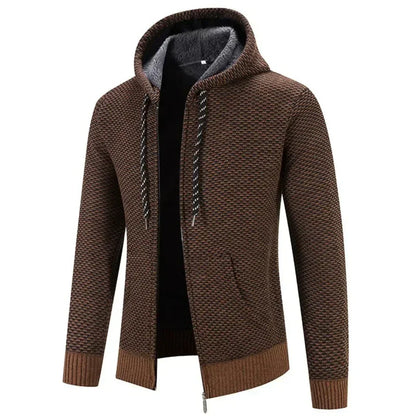 Heren Winterjas Gevoerd Sherpa Jas Met Capuchon Warm