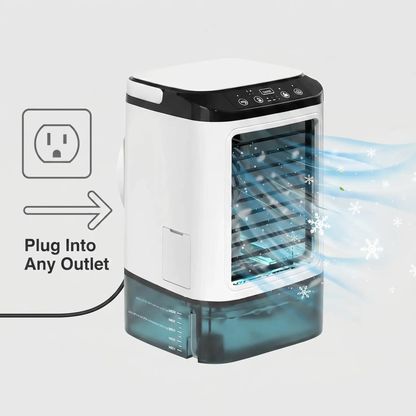 Draagbare Aircooler 3 Snelheden Compacte Tafelkoeling Ultrasoon Koelsysteem Bureau Slaapkamer Kantoor