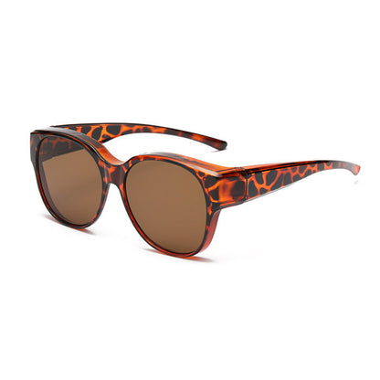 Opzetbril Gepolariseerde Zonnebril met UV400 Bescherming en Cat-Eye Design voor Brillendragers