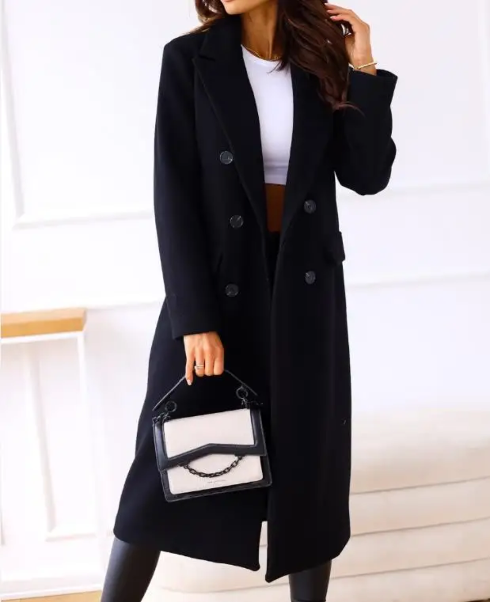 Dames Trenchcoat Lange Warme Herfst Winter Coat