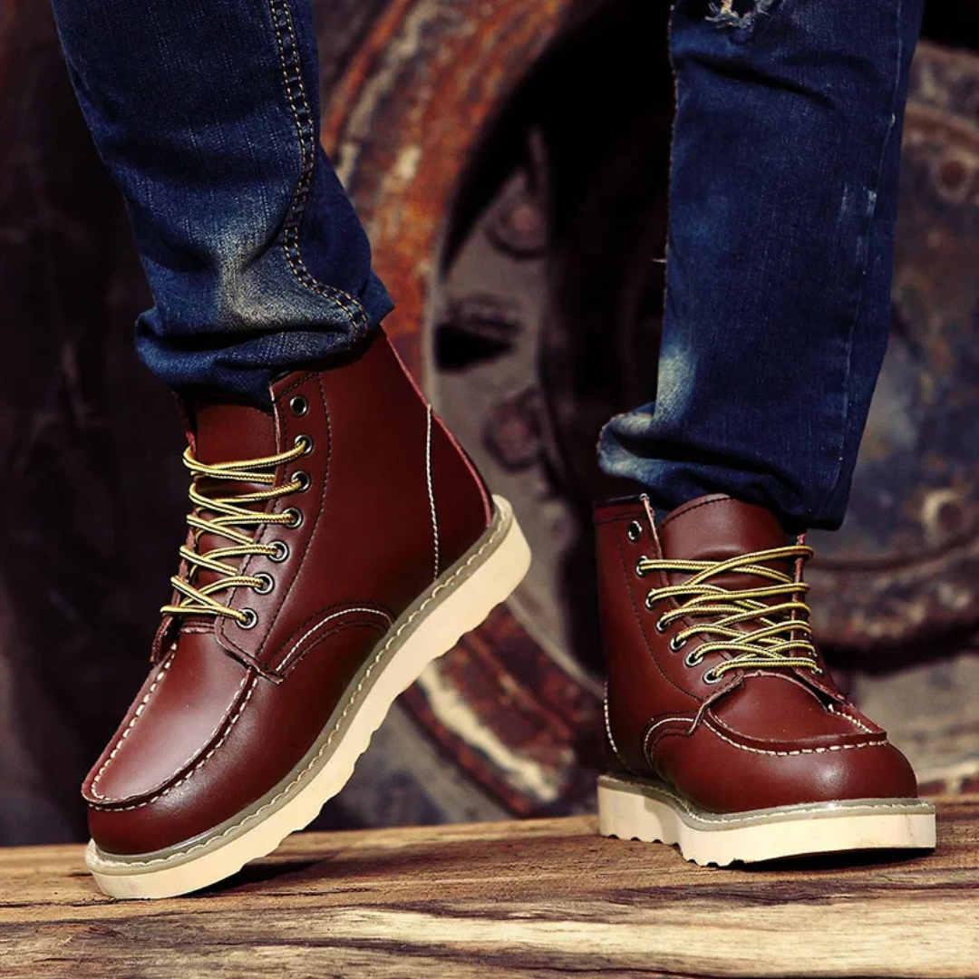 Heren Veterboots Stevige Vintage Stijl