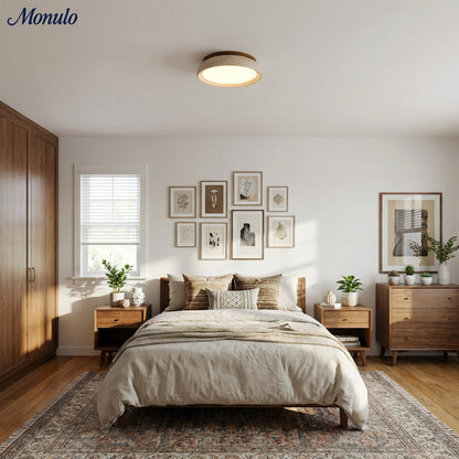 Plafondlamp Natuursteen Travertijn Beige ∅30 en ∅43 cm Warm Wit Licht Hal Overloop Woonkamer