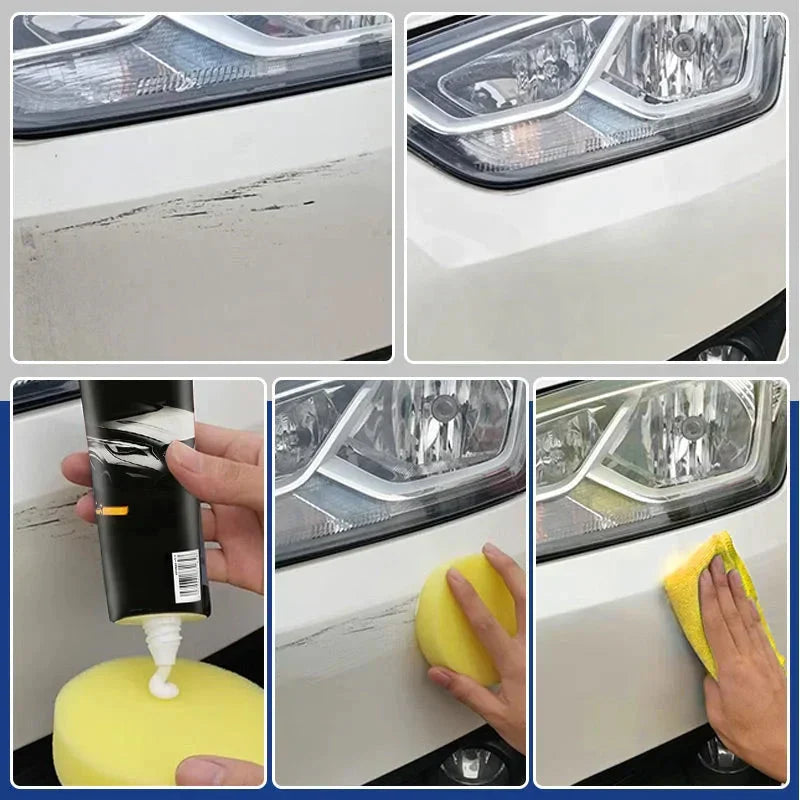 Lakroestreparatiepasta 120ml voor Krasverwijdering Auto Polijstmiddel Inclusief Applicatorpad Beschermlaag Klarlak Bumper