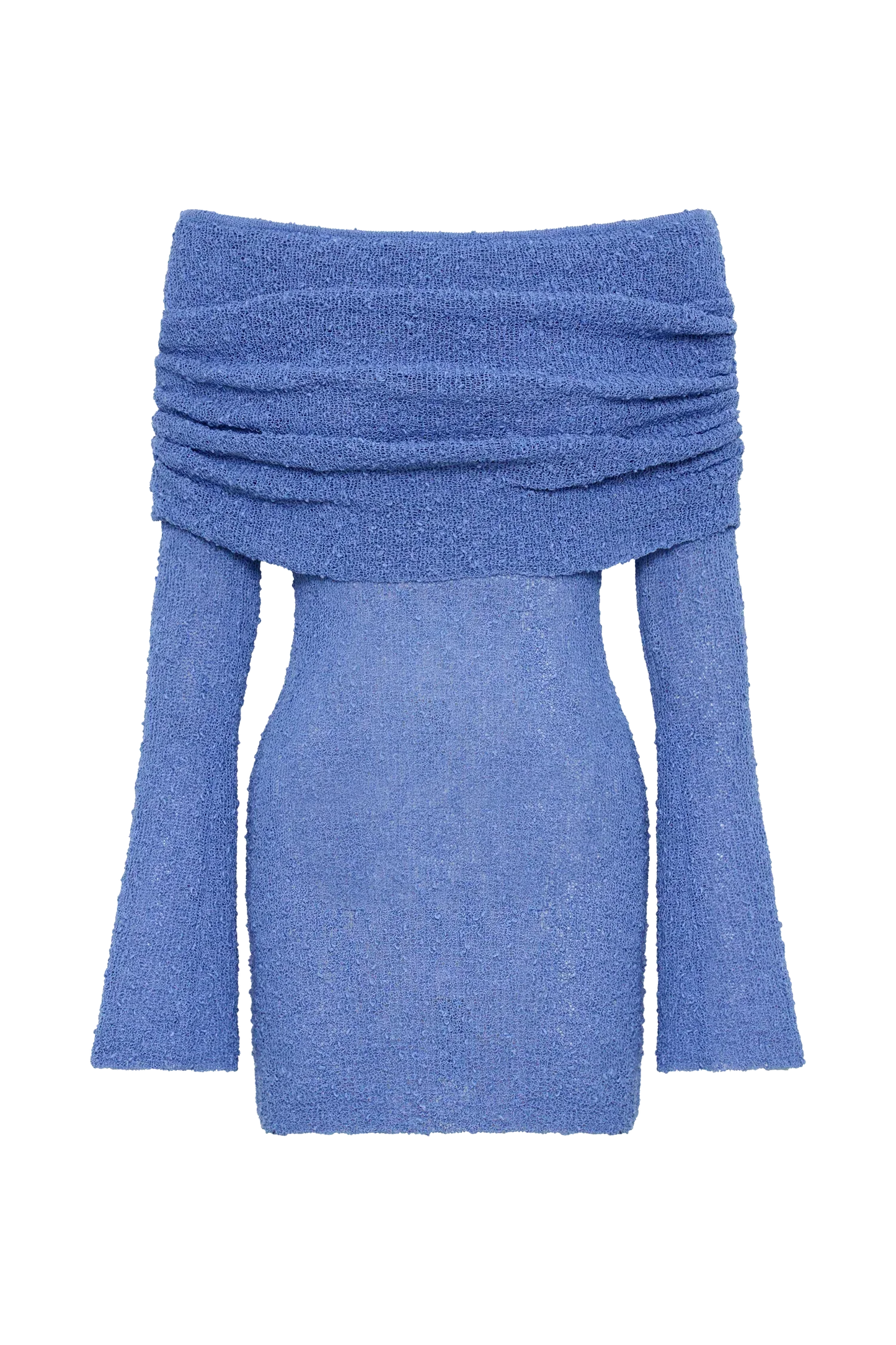 Gebreide Mini Jurk Off-Shoulder Zomerjurk Sheer Look