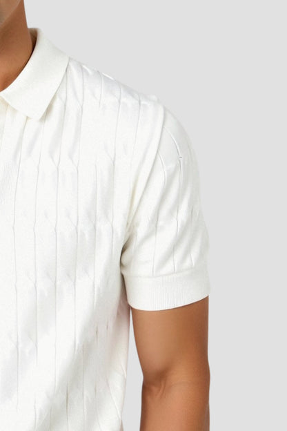 Witte Heren Poloshirt Klassiek en Stijlvol