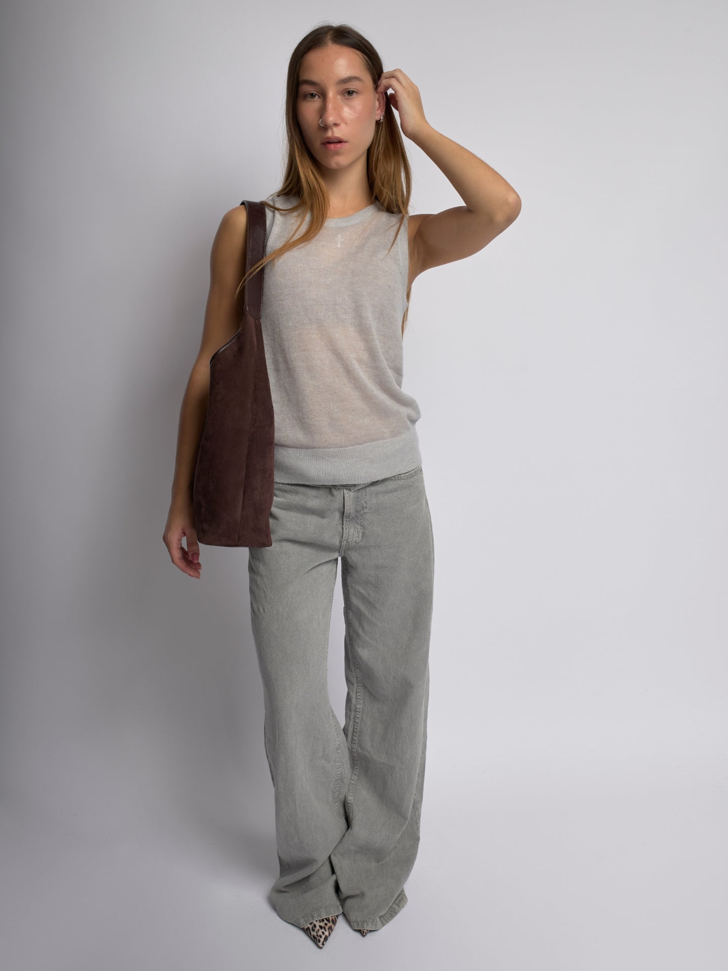 Halfronde Leren Tote Tas Vegan en Duurzaam