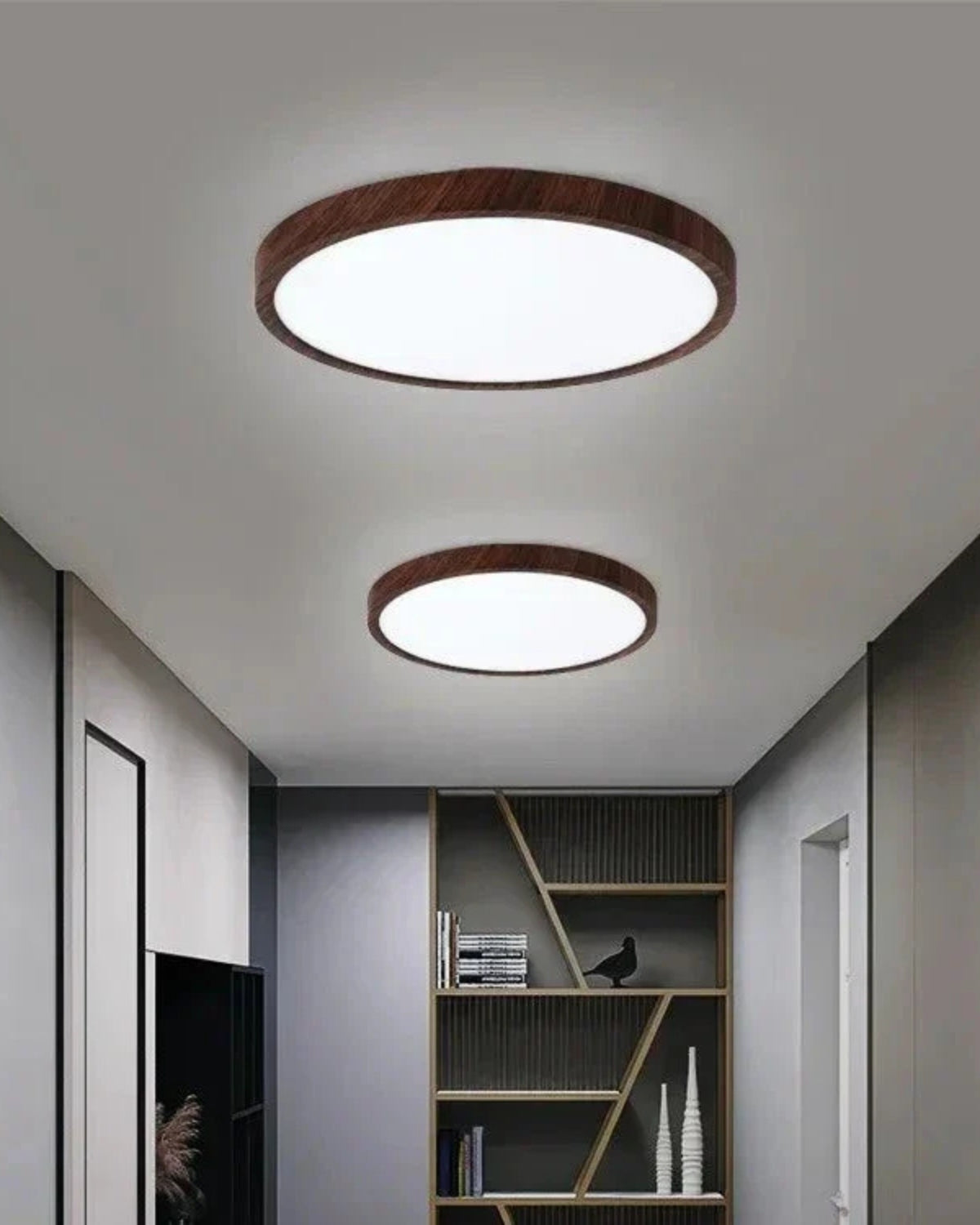 Ultraslanke Plafondlamp Hout 30cm 40cm Moderne Woonkamer Slaapkamer Verlichting
