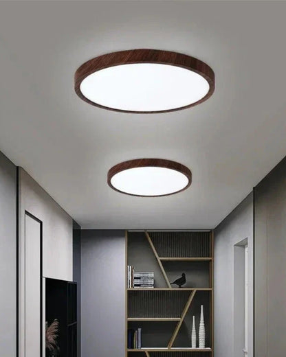 Ultraslanke Plafondlamp Hout 30cm 40cm Moderne Woonkamer Slaapkamer Verlichting