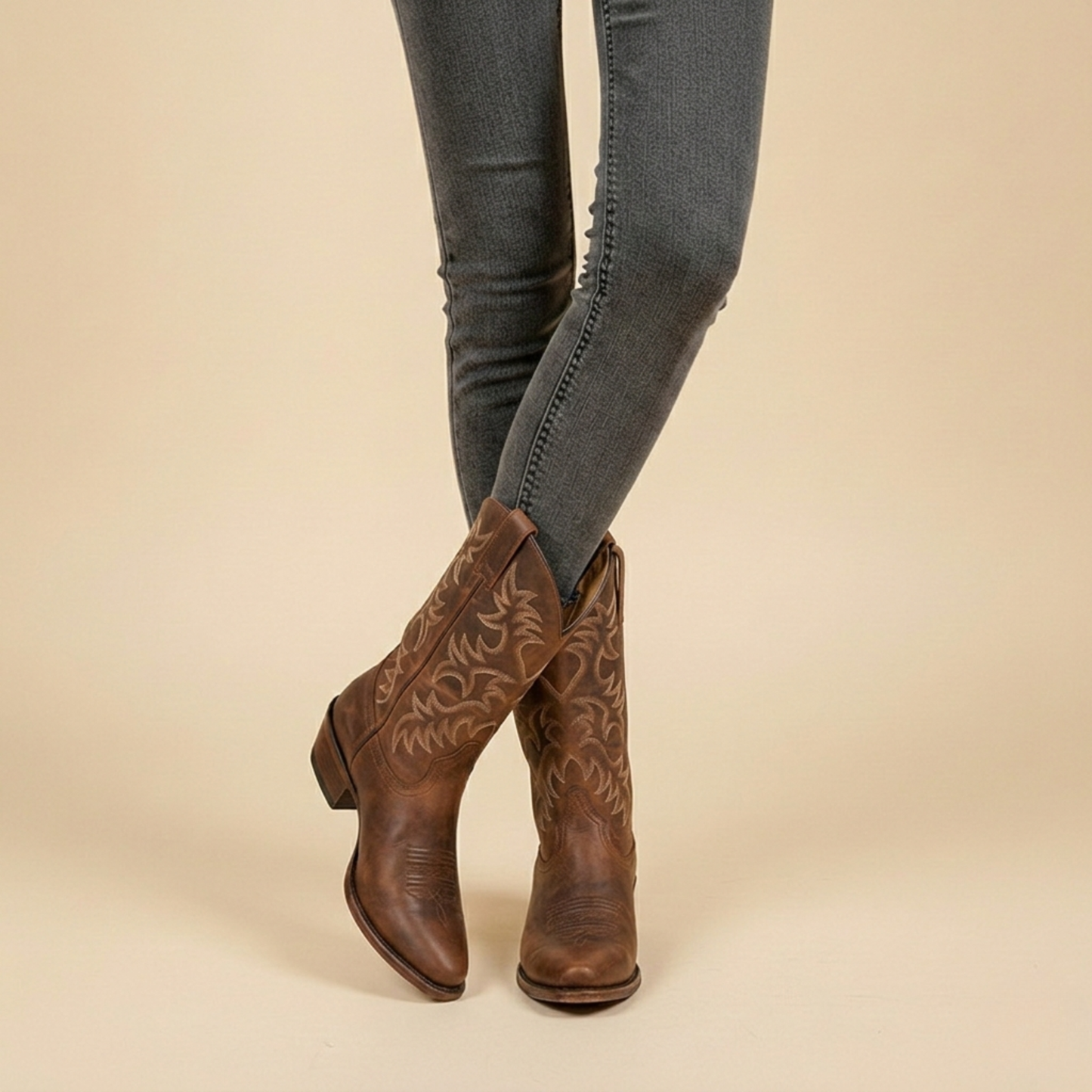 Leren Cowboylaarzen Westernstijl Premium Kwaliteit