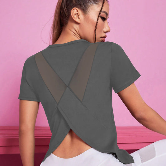 Vrouwelijke Sporttop Korte Mouwen Fitness - StudioMarella