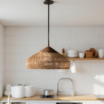 Hanglamp Rattan Bamboe Handgevlochten Bohemian Retro E27 Ø40 Ø60 Eetkamer