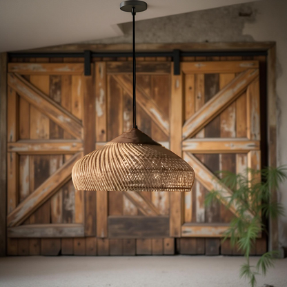 Hanglamp Rattan Bamboe Handgevlochten Bohemian Retro E27 Ø40 Ø60 Eetkamer
