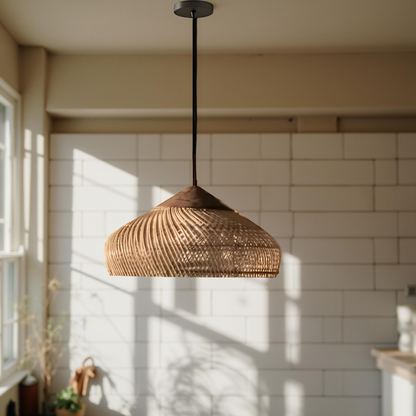 Hanglamp Rattan Bamboe Handgevlochten Bohemian Retro E27 Ø40 Ø60 Eetkamer