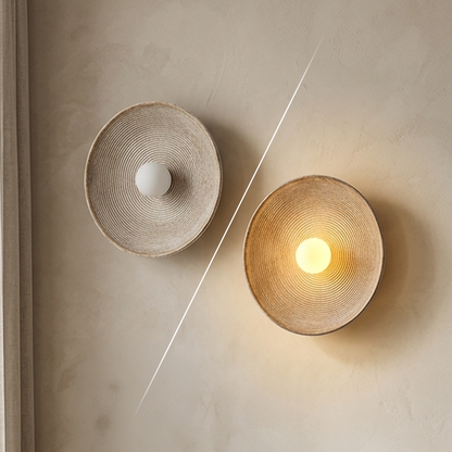 Moderne Scandinavische Wandlamp met Houtlook en Zacht Licht – Klein 20 cm of Groot 27 cm – Warm Wit Koel Wit of Dimbaar