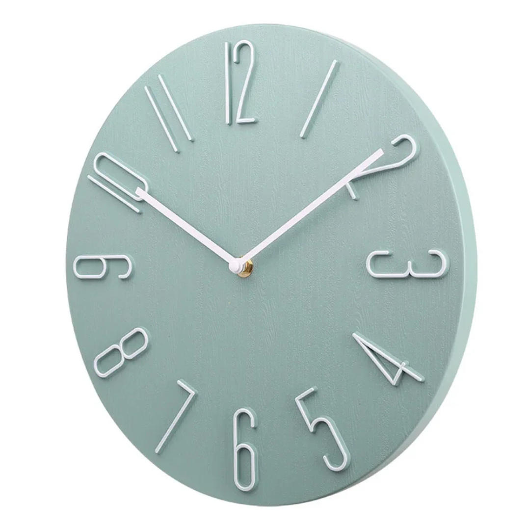 Moderne Minimalistische Wandklok Ø30 cm Stil Kwartsmechanisme – Scandinavisch Tijdsregistratie voor Woonruimte