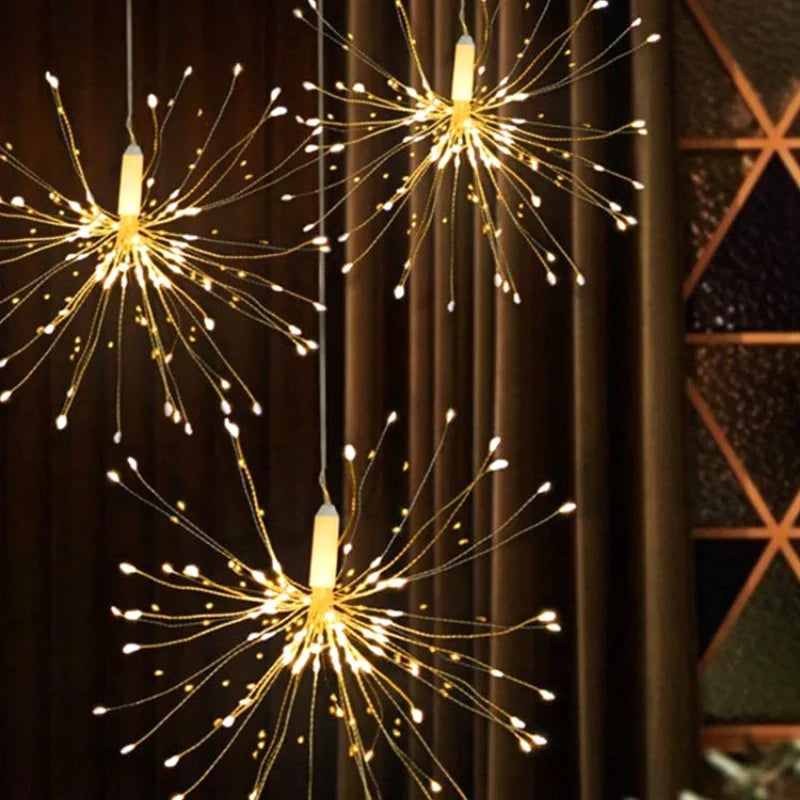 LED Vuurwerk Lichtsnoer met 40 Takken en 200 Lampjes voor Binnen en Buiten