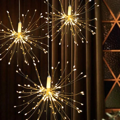 LED Vuurwerk Lichtsnoer met 40 Takken en 200 Lampjes voor Binnen en Buiten