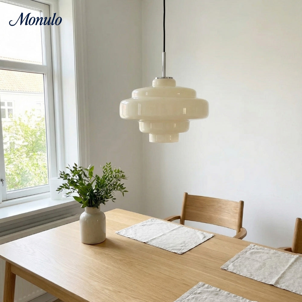 Gekleurde Glazen Hanglamp met Verstelbare Ophanging – Moderne Lichtpunt voor Eetkamer Keuken Woonkamer