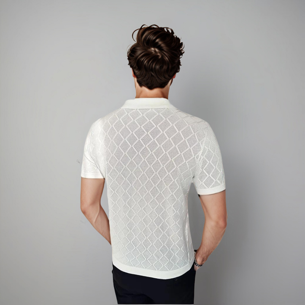 Heren Polo Wit Klassieke Stijl Casual Kleding