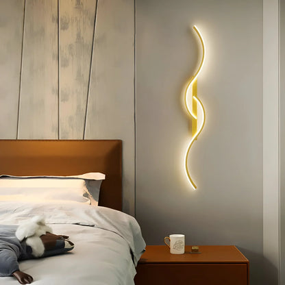 Moderne Gebogen Wandlamp voor Sfeervolle Binnenverlichting