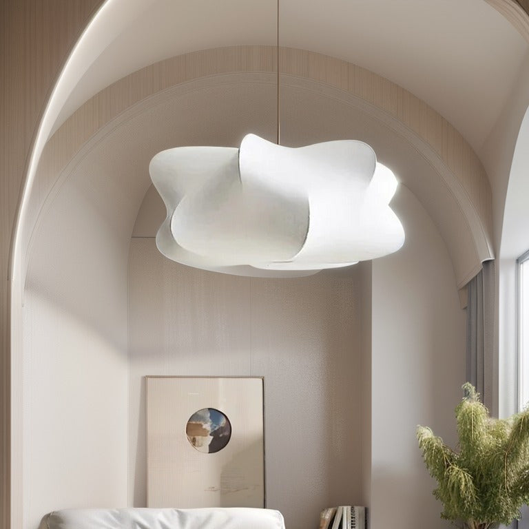 Zijden Hanglamp – Japanse Stijl – Lichtroze of Wit – Warm Wit Licht – Woonkamer & Slaapkamer – Moderne Pendelverlichting met Natuurlijke Uitstraling