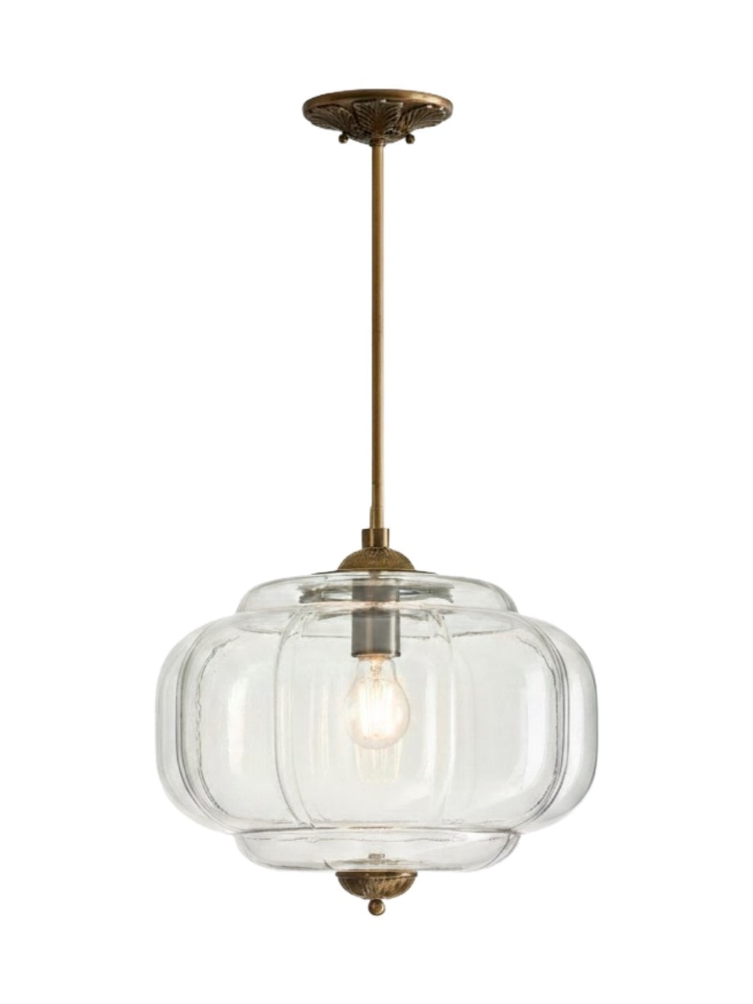 Vintage Melkglas Plafondlamp Geschulpt Rand Wit Roze Groen Blauw Helder Mat Glas Semi-Flush Hanglamp Messing Zwart Finish