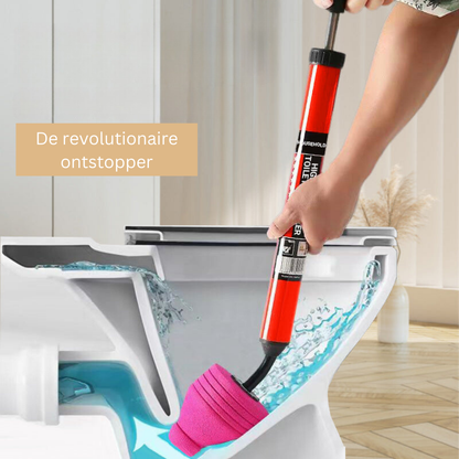 Hogedrukreiniger Afvoerstopper met Pneumatische Technologie voor Toilet Gootsteen Verstoppingen – Effectieve Ontstopper