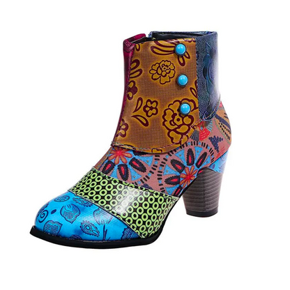 Boho Enkellaarsjes voor Vrouw Patchwork Stijl
