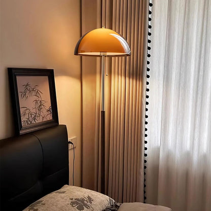 Tavino vloerlamp hout metaal amber woonkamer leeslamp retro design sfeerverlichting moderne staande lamp