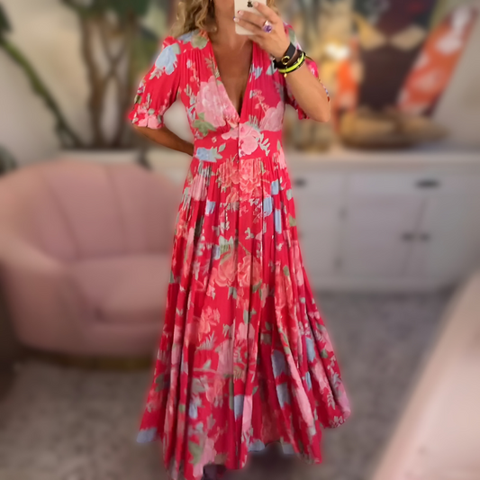 Dames Jurk met V-hals Regular Fit - StudioMarella