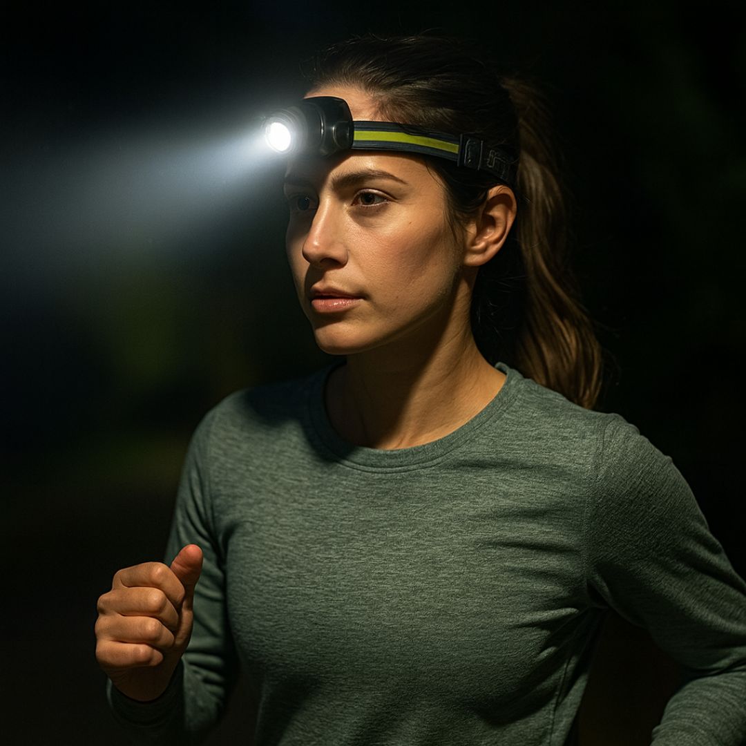 Krachtige LED Hoofdlamp 1000 Lumen met Roodlicht en Zoom Functie voor Wandelen Kamperen