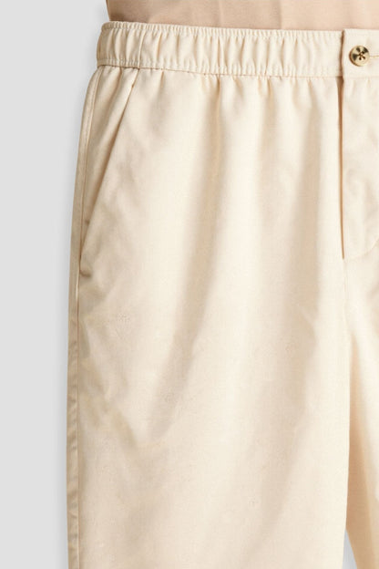 Herenbroek Elastisch Beige Comfortabel Knoopsluiting