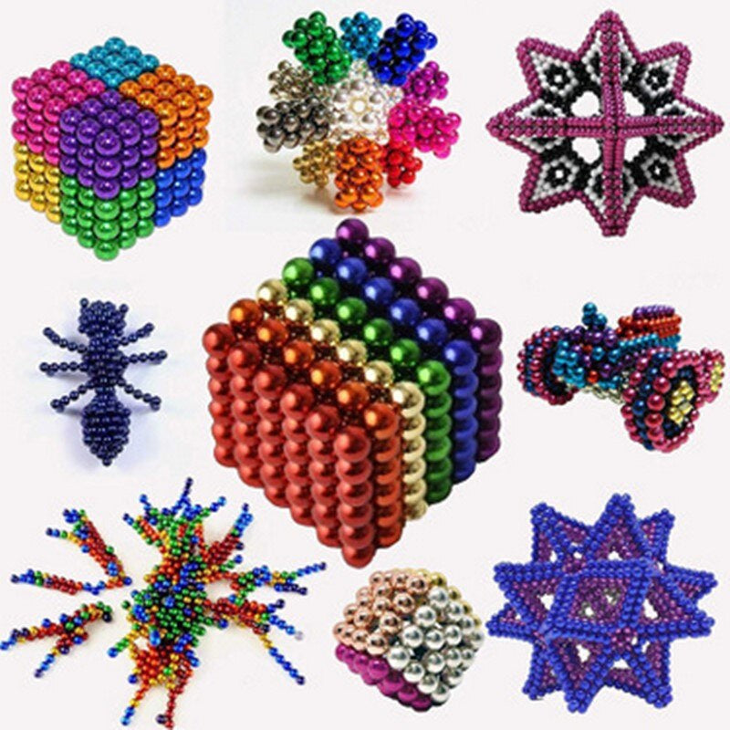 Magnetische Constructieballen Set 216 Stuks 5mm Educatief Speelgoed voor Creativiteit en Ruimtelijk Inzicht Ontwikkeling Kinderen 7+ Jaar met Opbergdoos