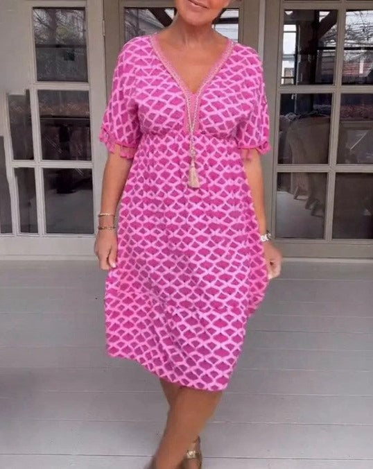 Kleurrijke Elegante Jurk Giana