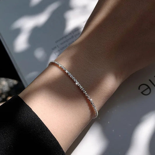 Sterlingsilveren Armband Waterinspiratie Elegant Glanzend Handgelenkaccessoire Dames Tijdloos Moderne Sieraden
