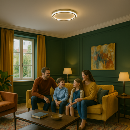Dimbare LED Plafondlamp Rond Warm Wit 3000K Aluminium Acryl Woonkamer Eetkamer Gang Modern Minimalistisch Design