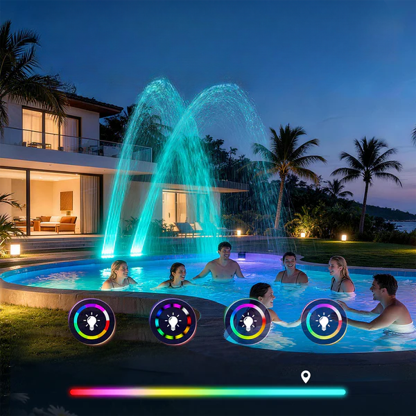 Zwembad Solar Fontein met RGB LED Verlichting voor Opblaasbaar Zwembad